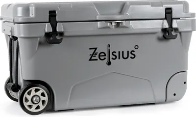 Produktbild von Zelsius Kühlbox grau 50 Liter mit Räder | Cooling Box für Auto Camping