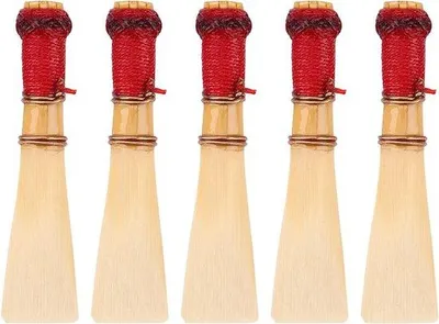 Image de Lot de 5 étuis en bambou pour flûte traversière - Accessoires de musique, taille moyenne