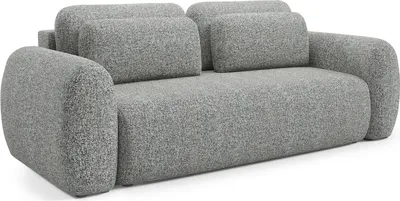 Immagine prodotto di Sessame - Divano Letto 3 Posti, 266x121 cm Grigio, Contenitore