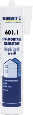 Produktbild von KLEIBERIT 601.1 STP Montageklebstoff weiß – elastischer 1K-Kleber für Holz, Metall, Stein & Kunststoff, lösemittelfrei & überstreichbar 448g High Tack