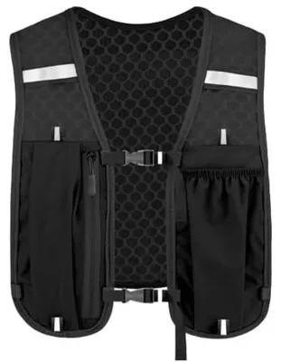 Trinkrucksack 5L Schwarz Nylon für Laufen, Radfahren, Wandern