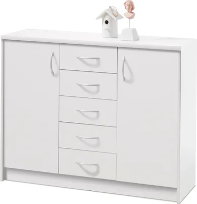 Produktbild von Kommode >Olli< in Weiß - 109x86x35cm (BxHxT)