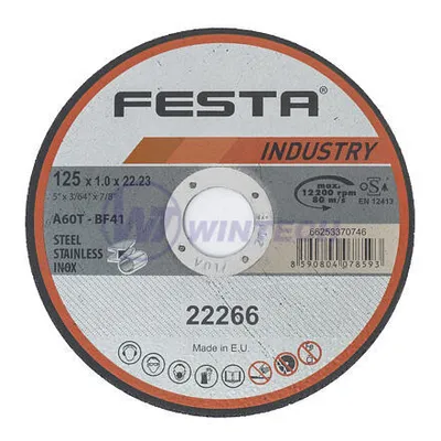Produktbild von Trennscheibe Metall 180 x 2 x 22.2 FESTA INDUSTRY