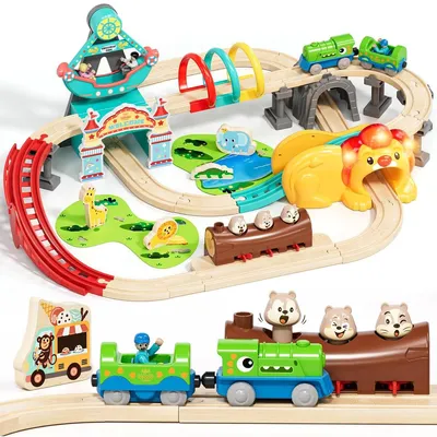 Immagine prodotto di Binario in legno - Binario giocattolo per treni - Legno