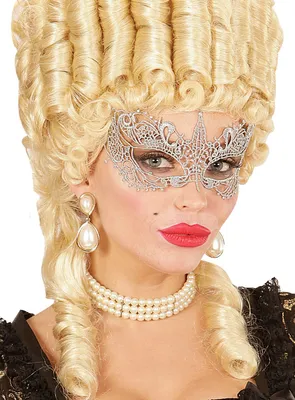 Produktbild von Spitzenmaske mattgold - Karneval Faschingsmaske