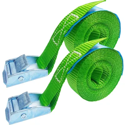 Produktbild von 2 x Zurrgurt Klemmschloss Spanngurt 2,5 x 400 cm KL104-400 Grün