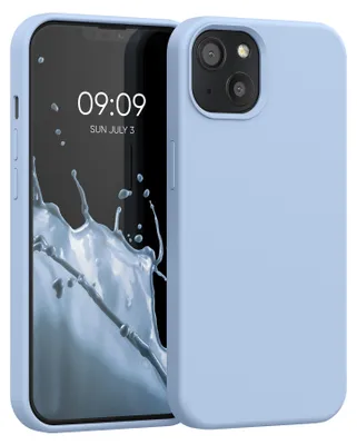 Produktbild von kwmobile Handyhülle für iPhone 13 Hülle, für iPhone 13 Case - Hülle Silikon - kabelloses Laden - Hellblau matt
