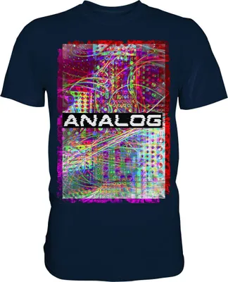 Produktbild von Synthesizer Glitch Modular Analog Synth T-Shirt – Navy / S