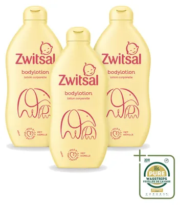 Productafbeelding van 3 x Zwitsal Bodylotion, verzorgende lotion, 400 ml - Voorraadverpakking - 3 stuks