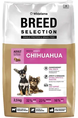 Produktbild von Wildsterne Breed Chihuahua | optimiert für Chihuahuas ab dem 8. Lebensmonat | von Tierärzten entwickelt | 2,5kg
