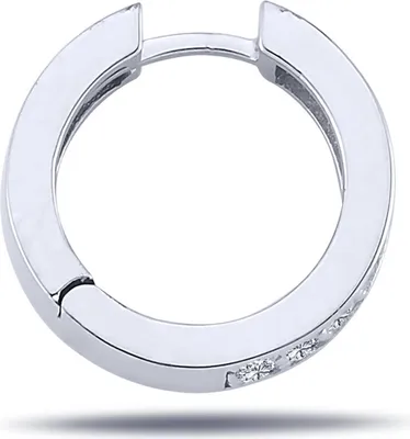Produktbild von Diamant Herren Creole Brillant-Schliff in 14 karat Weißgold