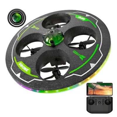 Produktbild von RC-Quadrocopter (RC Ufo Einsteiger Drohne, mit integrierte Kamera & LED-Beleuchtung), Hinderniserkennung, Höhenstabilisierung & 360° Flip-Funktion