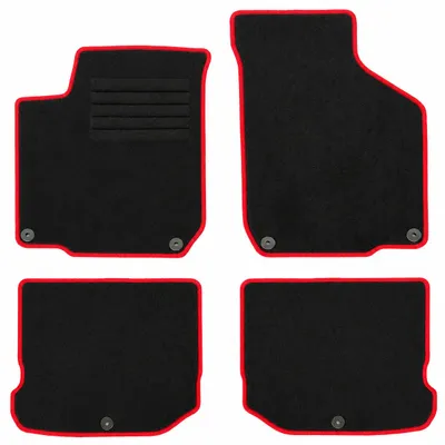 Fußmatten-Set für VW Golf 4 + Bora 1J, 11/1999-05/2001, 4-teilig, Schwarz