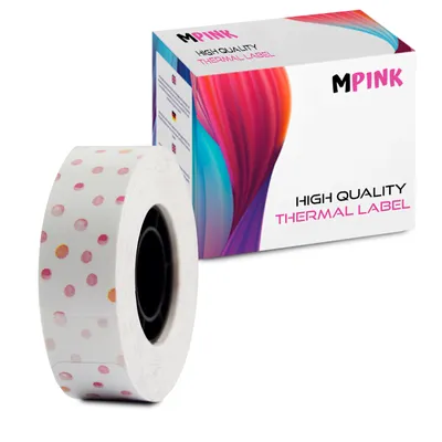 Zdjęcie produktu dla Termiczna taśma papier do etykiet MP-RL-15*30*230PT-PD Pink Dots