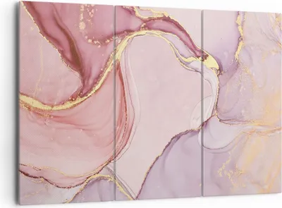 Produktbild von Bild auf Leinwand - Leinwandbild - 3 Teile - Abstraktion Marmor Rosa - 165x110cm - Wand Bild - Wanddeko - Wandbilder - Leinwanddruck - Bilder - Wanddekoration - Leinwand bilder - CE165x110-4528