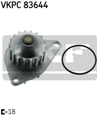 Produktbild von SKF Wasserpumpe für Citroen Fiat Peugeot