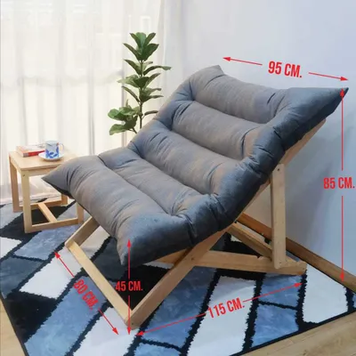 Image de Chaise longue XXL - Détente totale - Chaise longue stable avec assise haute et grand confort d'assise 132x90x40