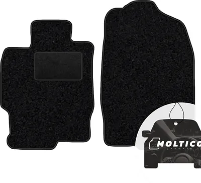 Produktbild von moto-MOLTICO Vorne Fußmatten Auto Velours Autoteppiche Schwarz Automatten Set 2-teilig passend für Mazda 6 II 2008-2012