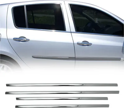 Immagine prodotto di Modanature per Renault Clio 2005-2013 in acciaio inox cromato 4 pezzi