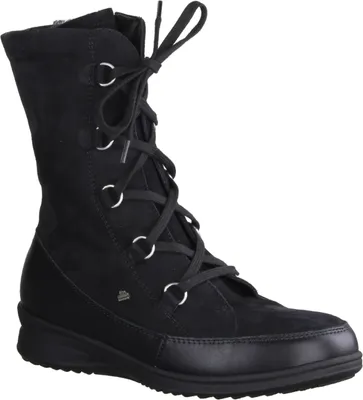 Produktbild von FINN COMFORT Sterzing Damen Winterstiefel schwarz Glattleder Nubukleder - Größe: UK 4
