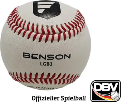 Obrázek produktu pro Benson LGB1 9palcový oficiální ligový baseballový míč | Offizieller DBV Spielball