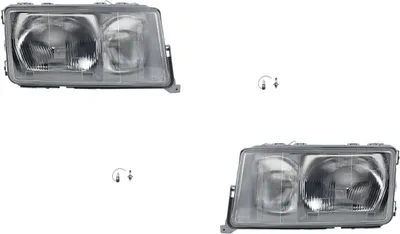 Zdjęcie produktu dla Johns, reflektory halogenowe pasujące do Mercedes W201 82-93 z H4 H3 zestaw lewy prawy 2018207561 2018207961 2018200161 A2018200161 A2018207561 20182