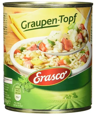 Produktbild von Erasco Graupentopf mit viel Graupen und frischem Gemüse 800g