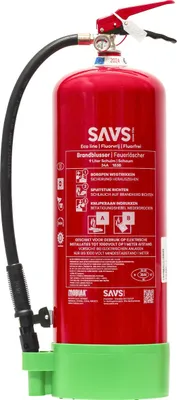 Produktbild von SAVS® Feuerlöscher Schaum 9 Liter - 34A 183B - Fluorfrei - Mit Halterung - Schaumlöscher - 9L
