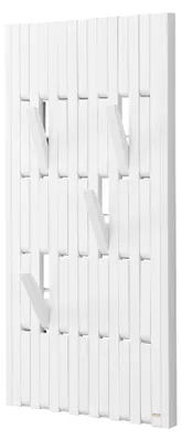 Produktbild von HOME DELUXE Garderobenpaneel QUEST Weiß - 55 x 4 x 105 cm | Aus Kautschukbaum | Hakenpaneel, Wandgarderobe, Kleiderhaken