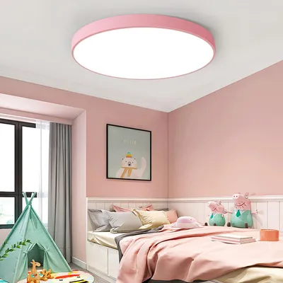 Produktbild von LED Deckenleuchte JDONG 36W Warmliches 3000K Rund Deckenlampe Rosa passend für Wohnzimmer, Schlafzimmer, Keller, Büro, Flur 40cm