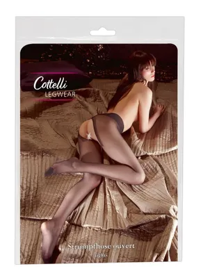 Obrázek produktu pro Cottelli LEGWEAR - Černé punčocháče s otevřeným rozkrokem 5