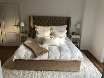 Image de Chesterfield Bett Polster Doppel Hotel Betten Schlafzimmer 140x200cm Braun