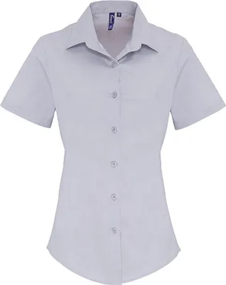 Zdjęcie produktu dla Damska koszulka z krótkim rękawem Premier Workwear Stretch Fit Poplin Bawełna Shi