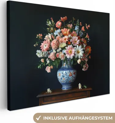 Obrázek produktu pro Obrazy na plátně 80x60 cm - Květiny - Růžová, nástěnné umění, dekorace do obývacího pokoje, obraz
