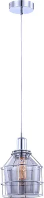 Produktbild von Hängeleuchte, Chrom Design, Glas, Metallgeflecht, H 124 cm