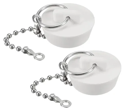 Productafbeelding van Afvoerstoppen, 2 stuks, Ø 29 mm, rubber, wit, 1-1/8 inch