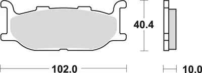 Produktbild von TRW Lucas Bremsbeläge organisch MCB640  102x40,4x10mm