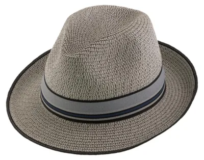 Fiebig knautschbarer Papierhut Fedora in grau