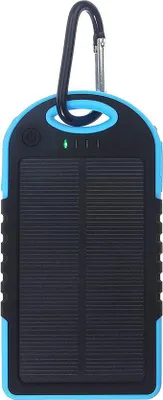 Produktbild von Universal Solar Power Bank 5000mah Hochleistungsladegerät Dual USB Portable Externe Batterie mit LED Light Blue