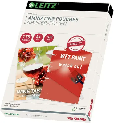 Image de LEITZ Pochette à plastifier, DIN A4, brillante, 350 mic