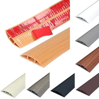 Zdjęcie produktu dla Osłona na kable podłogowe elastyczna PVC samoprzylepna do przycinania