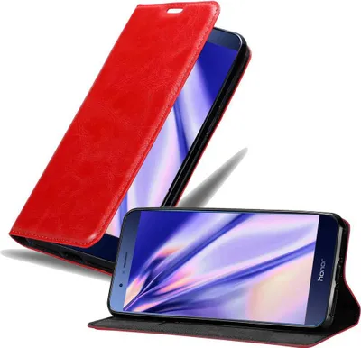Produktbild von Cadorabo Hülle für Honor V9 Schutz Hülle in Rot Handyhülle Etui Case Cover Magnetverschluss