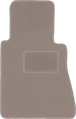 Produktbild von Fahrerfußmatte Velours beige passend für Mercedes W123 (1975-1986, Limousine, Kombi) – mit Befestigungen – passgenau