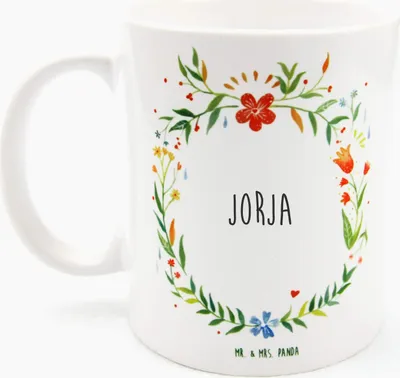 Produktbild von Mr. & Mrs. Panda Kaffeebecher Jorja - Geschenk, Teetasse, Pott, haferl, Tasse, Kaffeetasse, Becher