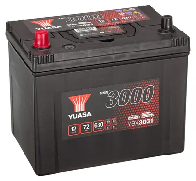 Produktbild von YUASA YBX3031 SMF Starterbatterie 12V 72Ah 630A(EN)