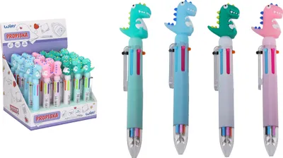 Immagine prodotto di Penna multicolore con decorazione (6 colori) Dinosauro