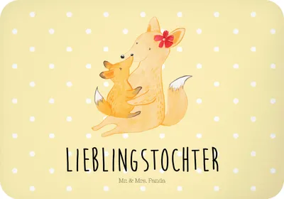 Produktbild von Mr. & Mrs. Panda Magnet Fuchs Mama - Gelb Pastell - Geschenk, Mutter, holzmagnet, Kühlschrankmagnet, Pinnwandmagnet, Schoß, Muttertag, haftmagnet, zettelhalter, Umarmen