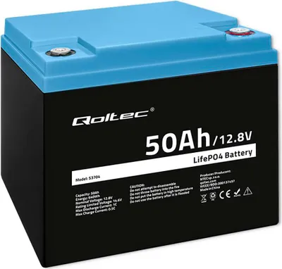 Produktbild von Qoltec LiFePO4 battery 12.8V, 50Ah, 640Wh, BMS