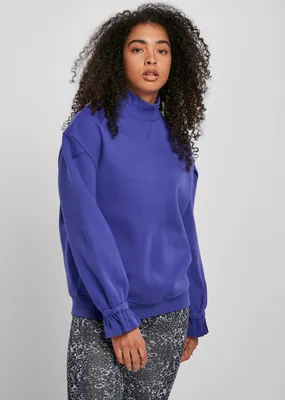 Produktbild von Urban Classics Damen Ladies Turtleneck Crew Sweatshirts, bluepurple, S