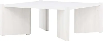 Zdjęcie produktu dla FURNLUX Stolik kawowy Rogaland Biały 100cm / Hauptfarbe: Weiß / Abmessungen: 100 x 100 x 40 cm